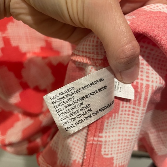 MERONA Geometric Summer One Piece Dress sleeveless shirt top vintage print SMALL - Picture 6 of 7